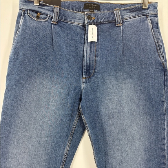 Banana republic Men’s Pleated Fit Blue Jeans 36x30 - Picture 2 of 7